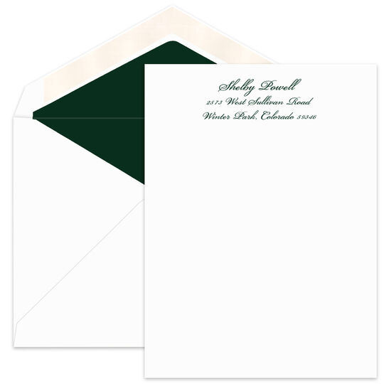 Vanity Letter Sheets - Raised Ink